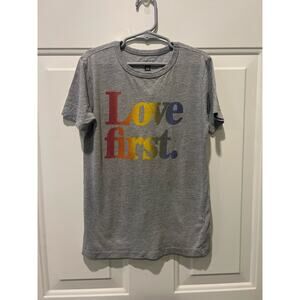 Crewcuts Human Rights Project Pride LOVE FIRST Shirt Youth Size 8